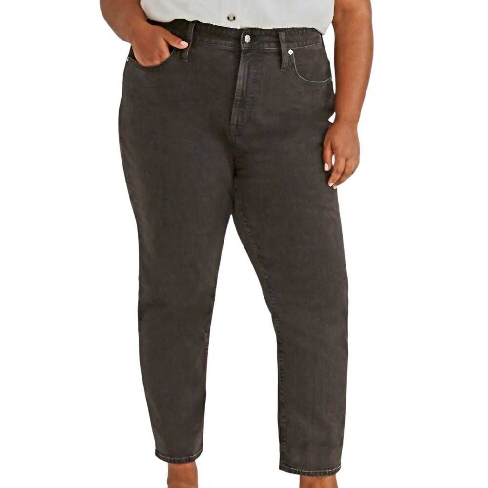 NWT Madewell Jeans Women's 33 Washed Black The Perfect Vintage Jean Stretch